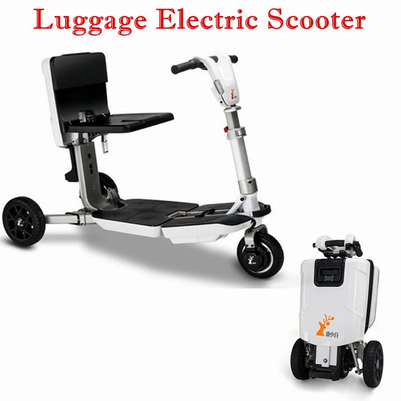 Folding Electric Tricycle Scooter Wheelchair 3 Wheels Electric Bikes 48V 350W Luggage Electric Kick Scooter For Elderly
