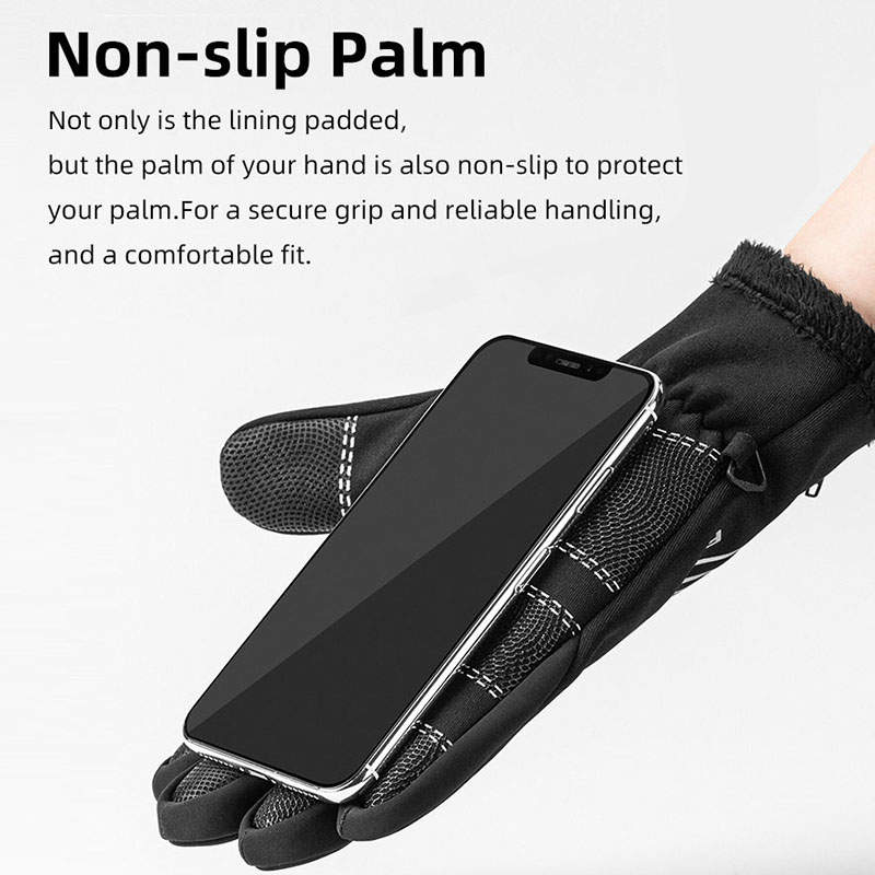 ROCKBROS Cycling Gloves Touch Screen Riding MTB Full Finger Bike Bicycle Glove Windproof Motorcycle Winter Autumn Men Gloves