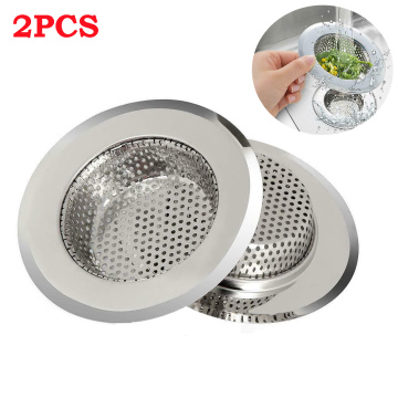 Kitchen Sink Strainer Stainless Steel Flume Filter Mesh Trap Bathtub Wash Basin Sundries Drain Hole Strainer Kitchen Gadget