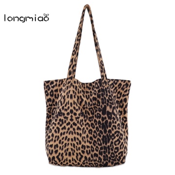 longmiao Canvas Big Tote Bag Female 2018 New Tide Leopard Print Shoulder Bags Large Capacity Casual Tote Shopping Hasp Handbag