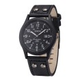 Men Cheap Watches Fashion Date Leather Military Quartz Watch