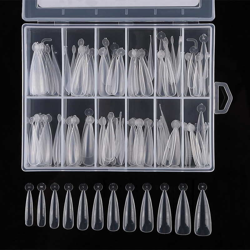 120pcs Clear Dual Forms Nail System Full Cover Nail Extension DIY Nails Accessoires Manicure Tools Quick Building Gel Mold Tips