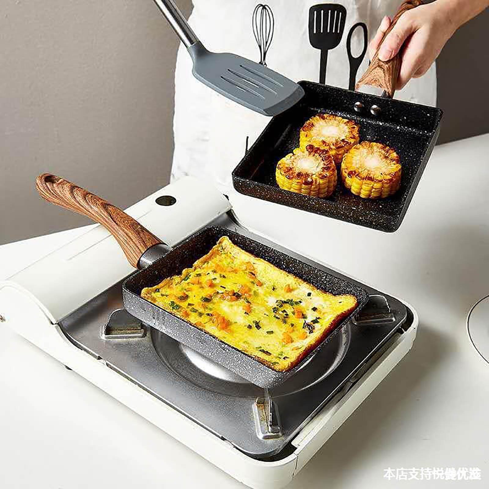 pancake egg pan Frying Cookware Aluminum Japanese Style Omelette Pan Kitchen Non-Stick Dishwasher Pancake Pan Saucepan