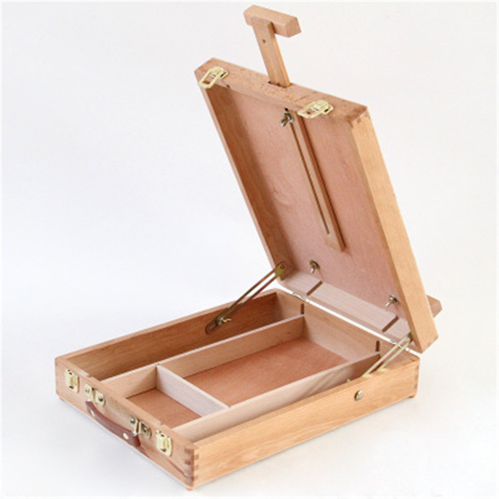 HUACAN Easel Multifunctional Painting Artist Easel Art Drawing Paint Supply Wood Table Retractable Box Board Accessories