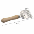 Novel Stainless Steel Bee Hive Uncapping Honey Fork Scraper Shovel Comb Uncapping Fork Beekeeping Tool Wooden Handle Knife #R25
