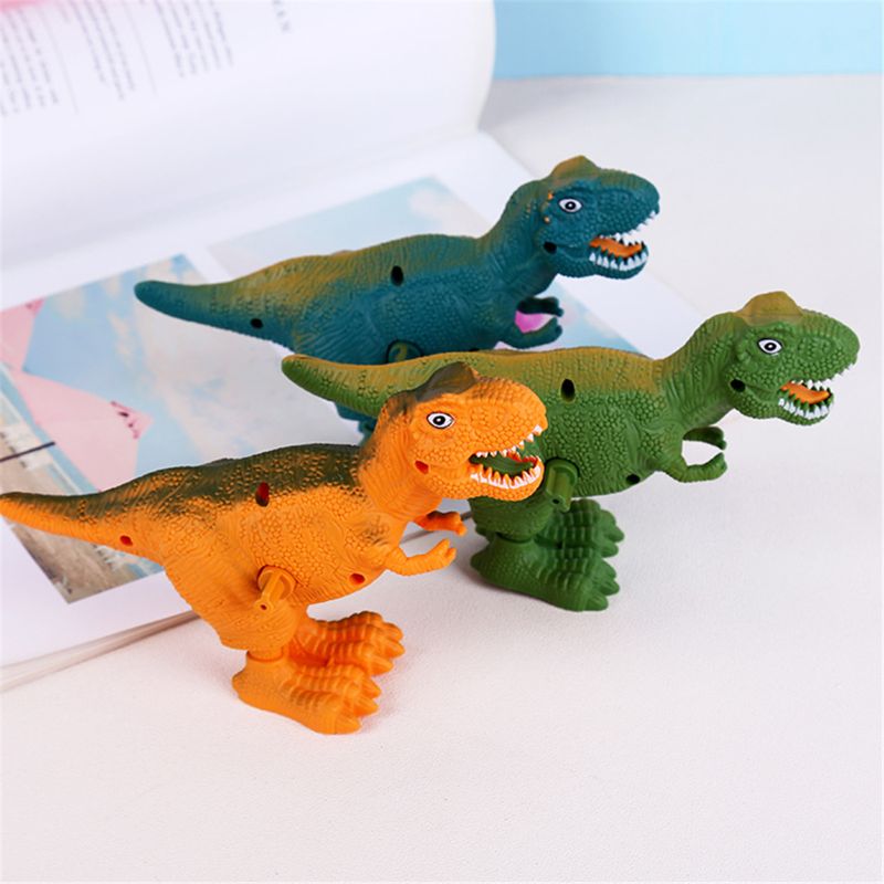 Novelty Dinosaur Wind Up Toys Clockwork Walking Kids Classic Educational Toy GXMB