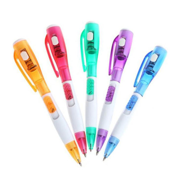 1pc Kawaii Cool Pen Stationery With Led Light Flashlight Multi-Function Ballpoint Office School Supplies Cute Student 0.5mm Blue
