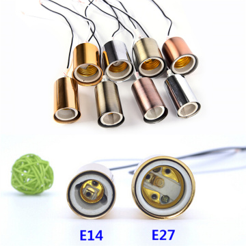 1PC E14/E27 Base Screw LED Light Lamp Bulb Holder Adapter Socket Converter Wall plug-in Screw Base Chrome Ceramic Screw Base