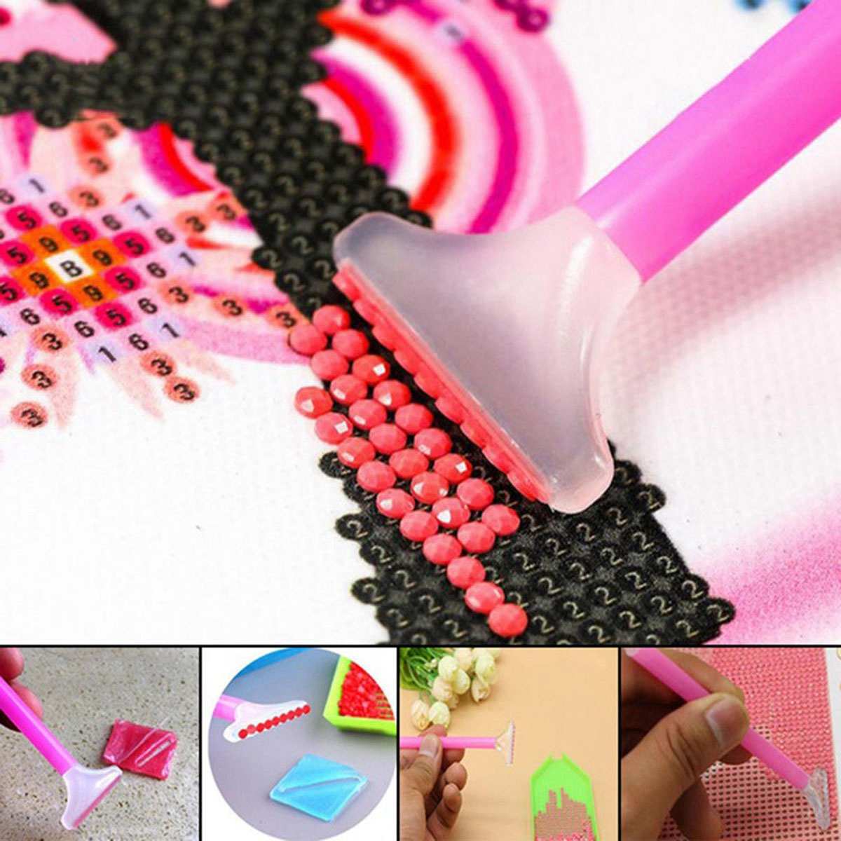 111PCS DIY Diamond Painting Accessories 5D Diamond Painting Cross Stitch Embroidery Pen Tools Set Glue Pen Kit Tweezers Nail