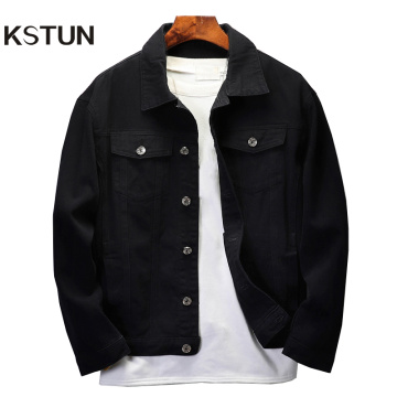 Denim Jacket Men Solid Black Mens Denim Jacket and Coats Bomber Jacket Men High Quality Cowboy Men's Jean Jacket Chaqueta Hombre