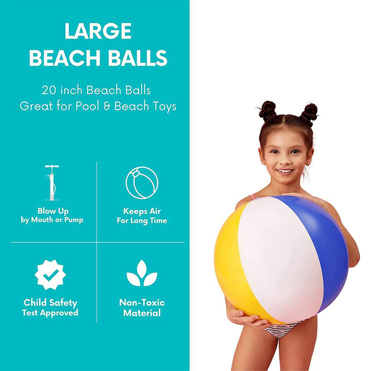 Rainbow Color Pool Party Pack Inflatable Beach Balls