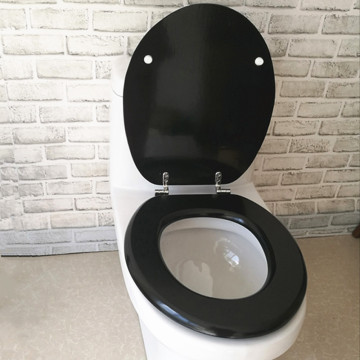 O U V type universal Black toilet seats cover,Thick Solid wood Slow-Close Toilet Seats waterproof stainless steel hinge,J19105