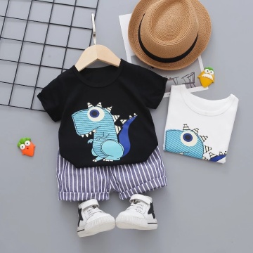 Baby Boy Clothes Summer Casual Clothes Set Cotton T-shirt+shorts 2pcs Kids Clothes New Fashion Boy Outfit Set Boy Clothes