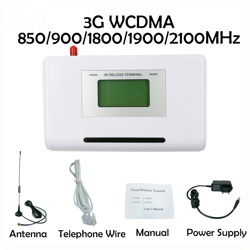 3G WCDMA Fixed wireless terminal, 850/900/1800/1900/2100MHZ, support alarm system, PBX, clear voice, stable signal