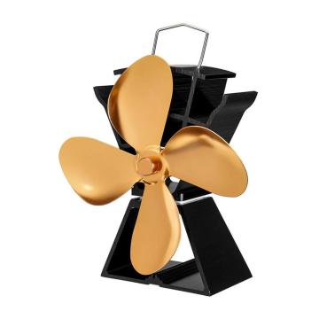 4 Blades Heat Powered Stove Fan Quiet Fireplace Eco Fan