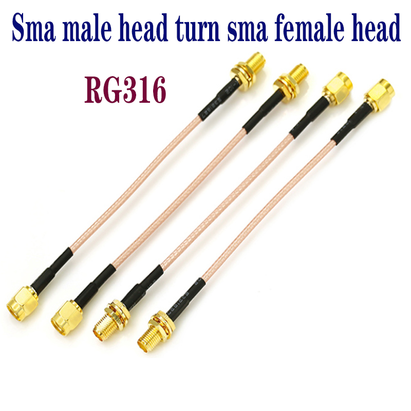 RF radio frequency (RF) sma connector sma male head turns female head RG316 extended antenna feeder communication jump line