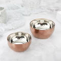 304 Stainless Steel Bowls Rose Golden Silver color Double Layer Insulated Rice Noodle Ramen Food Container Kitchen Products 1PC