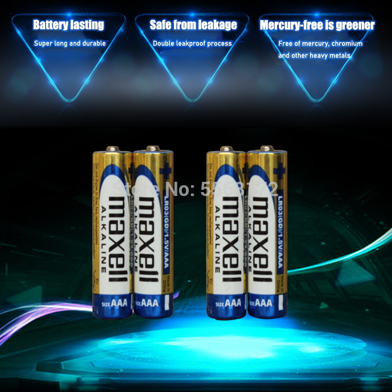 8PCS Original maxell 1.5V AAA Alkaline Battery LR03 For Electric toothbrush Toy Flashlight Mouse clock Dry Primary Battery