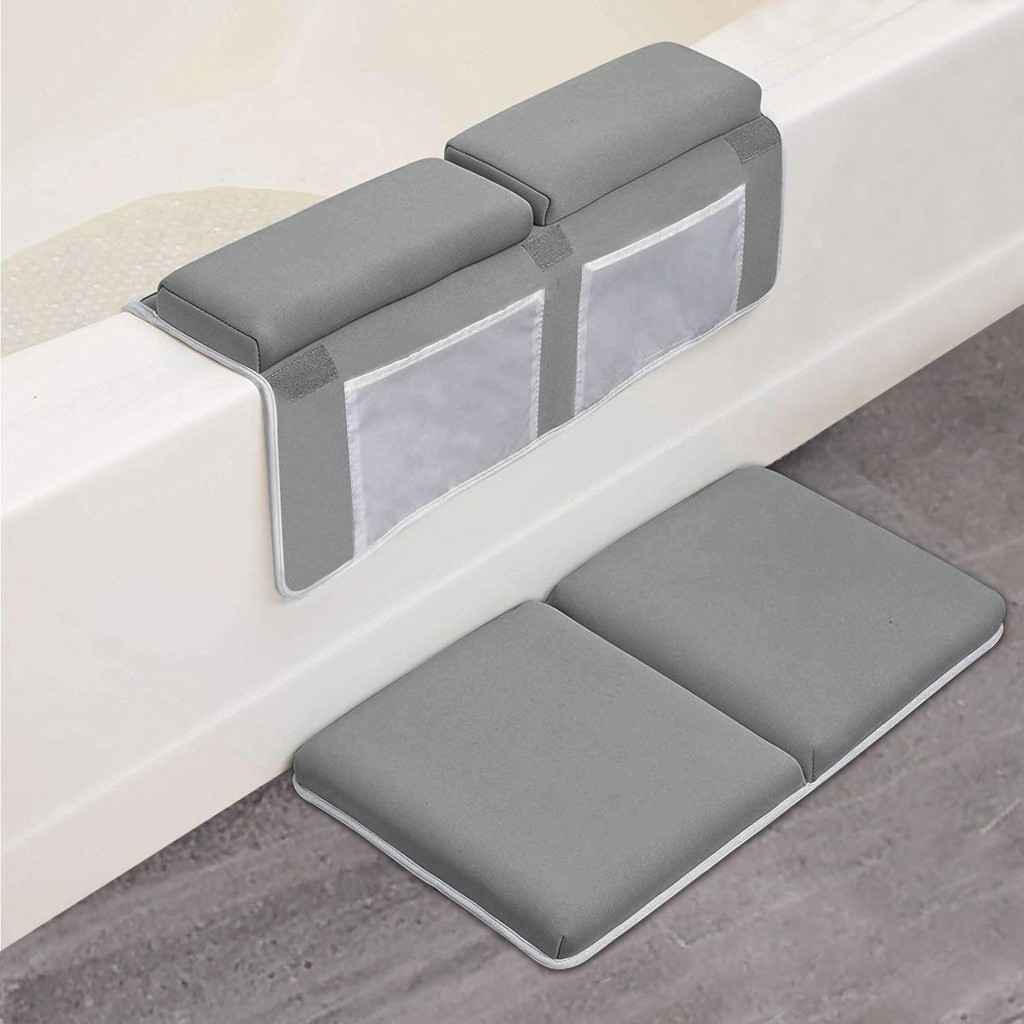 Bath Kneeler Rest Pad Set Elbow Support Knee Arm Support Kneeling Mat Baby Cushion Strength Suction Bathroom Accessories