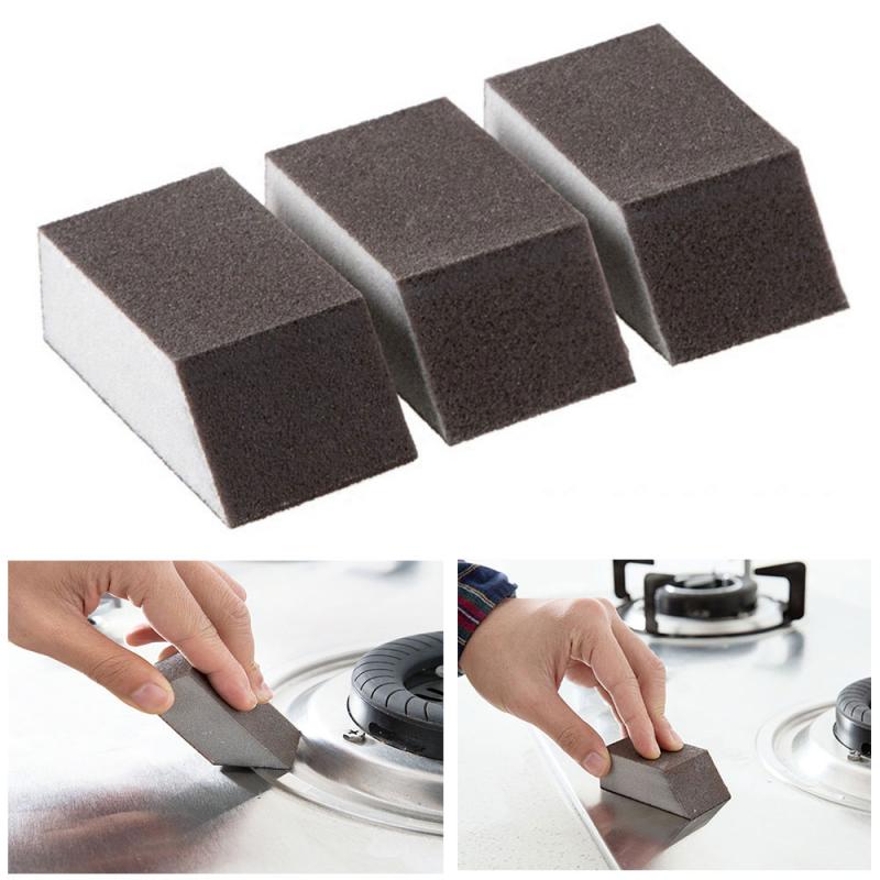 1 Pcs/5pcs Alumina Emery Strong Magic Sponge Cleaning Brush Dish Bowl Washing Sponge Kitchen Pot Pan Window Glass Cleaner Tools