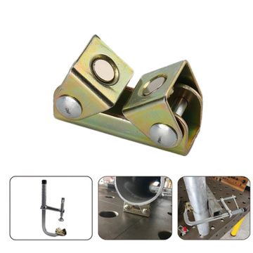 Stainless Steel Magnetic Welding Clamps V-shaped Magnet Welding Holder Welding Fixture Adjustable Magnetic V-Pads Hand Tool 1PC
