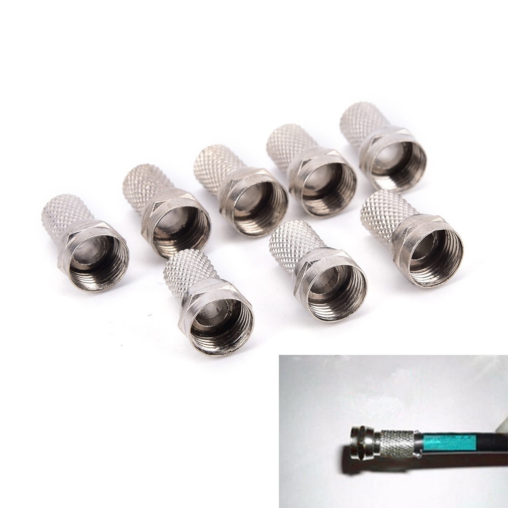 10 pcs F Digital Cable Terminal Connector for cable TV SCREW plug SAT RG6 CT100 WF100 TX100 H109F PH100 High Quality Wholesale