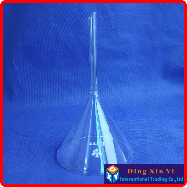 (2 pieces/lot) 120mm funnel,Laboratory glass triangle funnel,Diameter of 120 mm