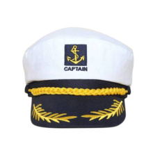 Captain Navy Sailor White Yacht vintage Hat Nautical Sailor Ship Military Marine Skipper Cap