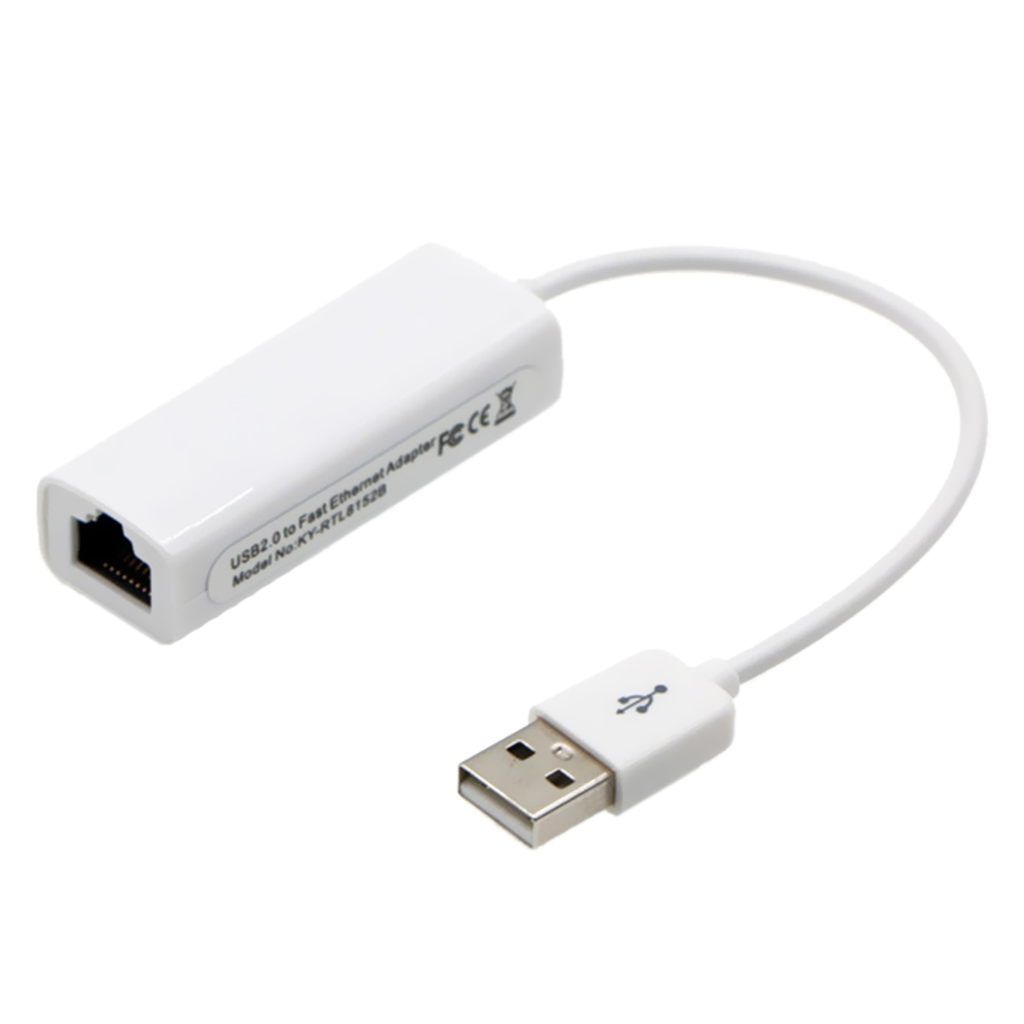 USB2.0 Network Hub 10/100 Mbps To RJ45 Lan Network Card USB Ethernet Adapter