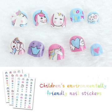 120*75mm Childrens Nail Stickers All Stickers Original Cartoon Unicorn Nail Stickers Cute Boy Girl Baby Nail Sticker