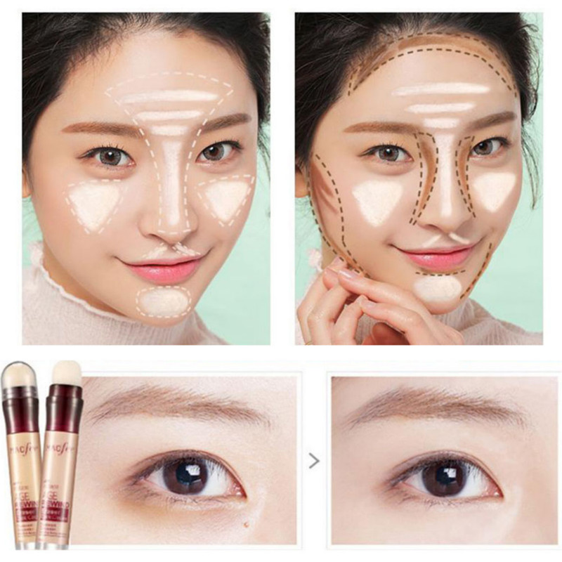 Brighten Invisible Pores Dark Circles Concealer Lasting Waterproof Acne Treatment High Covering Face Eye Makeup Foundation TSLM1