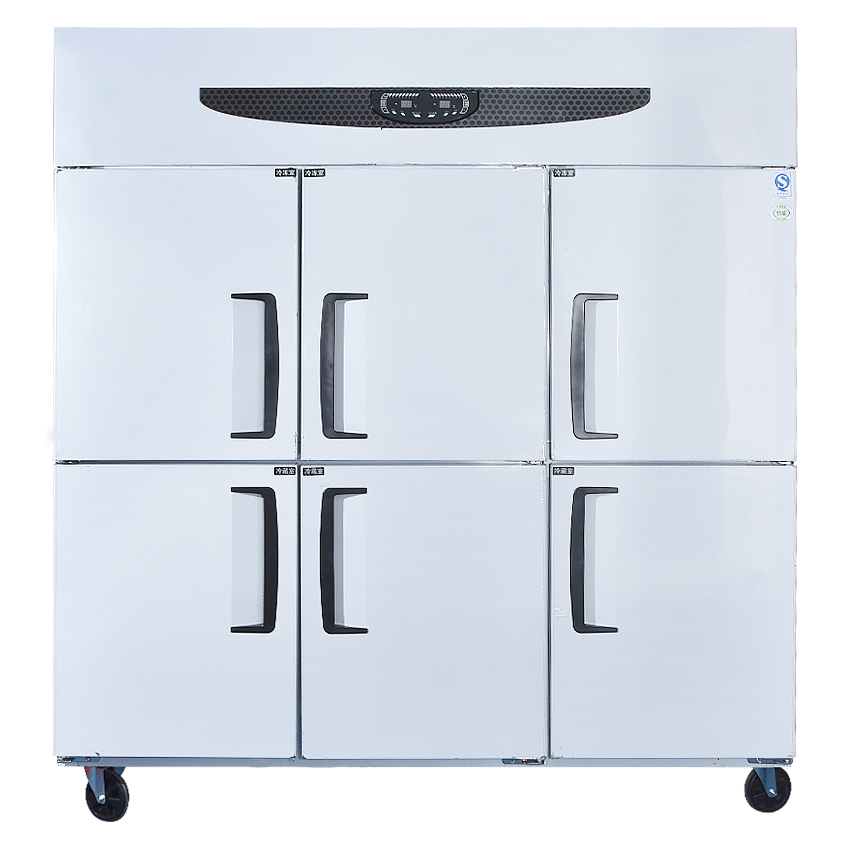 Commercial Use 6 door Upright Freezer Refrigerator Two Temperature 1600L Stainless Steel Home kitchen Equipment GT1.6L6ST 520W