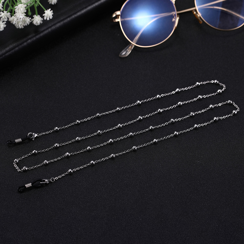 Teamer 78cm Beaded Eyeglass Chains Women Stainless Steel Sunglasses Chain Cord Holder Neck Strap Rope Reading Glasses Lanyards