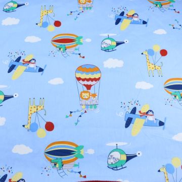 160cm*50cm Airplane balloon cotton fabric DIY bedding quilting apparel dress patchwork fabric kids handwork curtain decor cloth