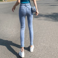 Korean High waist jeans women casual Skinny Pencil pants basic Stretch Denim Ankle Length Pants slim Butt Lifting jeans