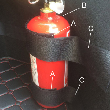 4pcs/set Car Trunk Fire Extinguisher Receive Store Content Bag Storage Magic Tape Net For KIA Nissan Honda BMW Audi Accessories