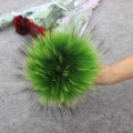 5pcs/ lot DIY 13-14cm Raccoon and Fox Fur pom poms fur balls for knitted hat cap beanies and scarf real fur pompoms
