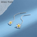 Uini-Tail hot sale new 925 sterling silver temperament sweet plum ear line fashion trend small fresh flower tassel ear line