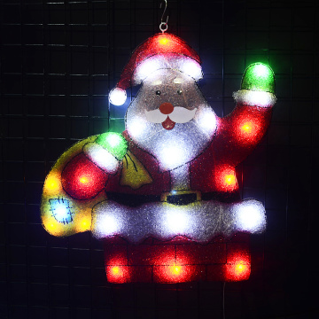 2D motif lights Santa clause - 21.5 in. Tall holiday lights outdoor decoration christmas party xmas lights home decor