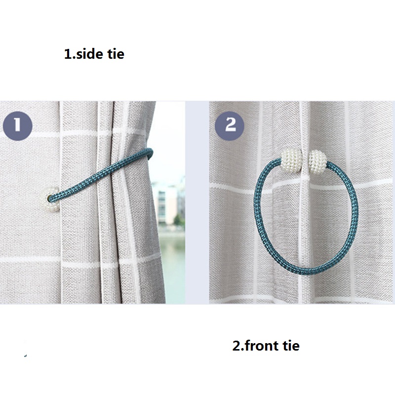 2pcs/set Magnetic Pearl Ball Curtain Tie Backs Curtain Holder Buckle Beaded Curtains Tie Backs Accessoires Dropshipping AT183