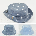 Cotton Baby Hat Cap Star Print Kids Baby Boy Girl Summer Hat Children Infant Baby Sun Hats Caps Denim Bucket Baby photo Props