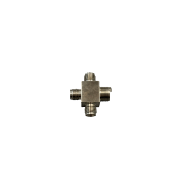Plain Metal Four-way Valve Fitting