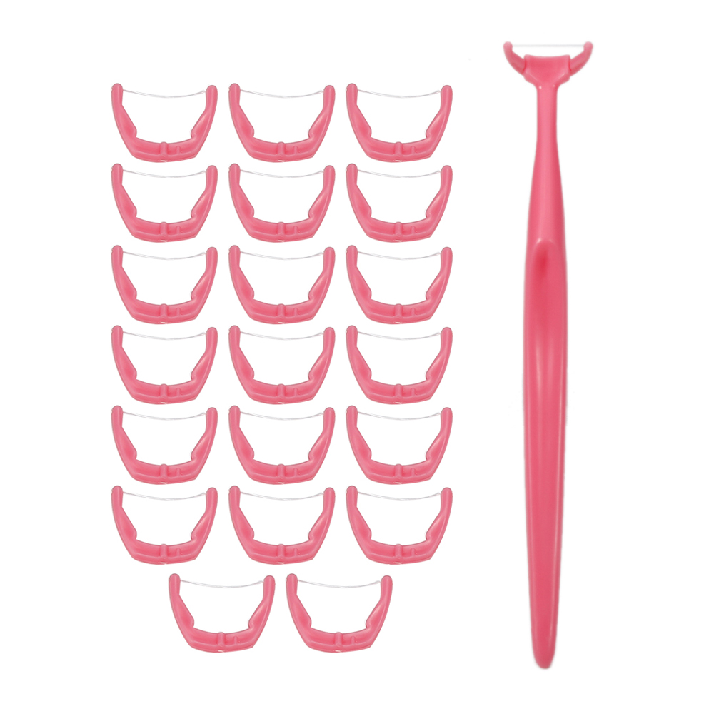 20 pcs/Set 3 Colour Disposable Floss Interdental Brush Teeth Stick Toothpicks Dental Floss Handle Oral Clean Flosser Tools