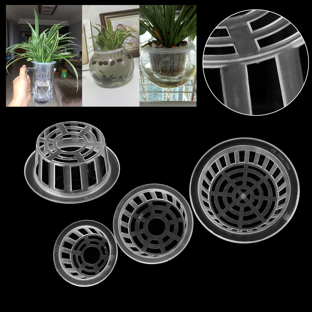 2Pcs Plastic Mesh Pots Net Cloning Basket Hydroponic Aquarium Insert Plants Growth Flower Pot Tray Garden Supplies