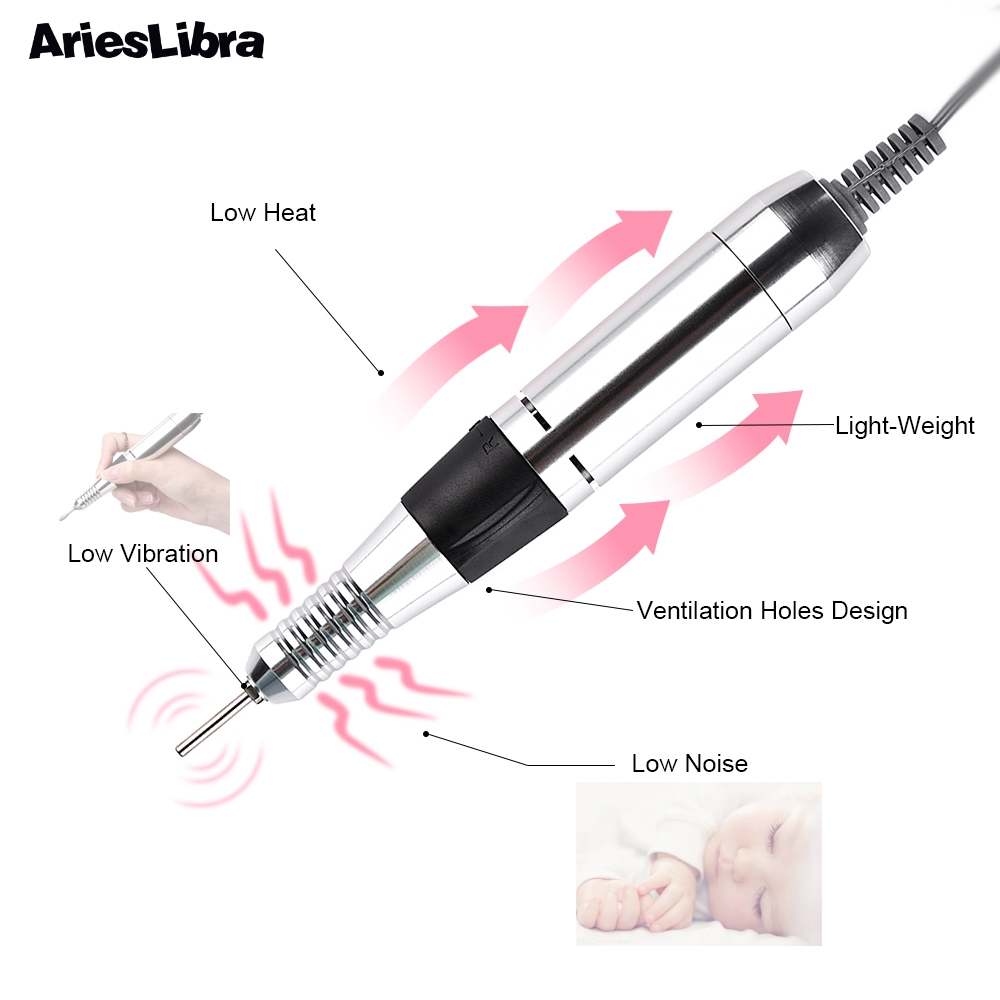 AriesLibra 30W 35000RPM Nail Drill Machine Manicure Electric Drill Bits Set Nails accessories Accessory Pedicure Nail Art Drill