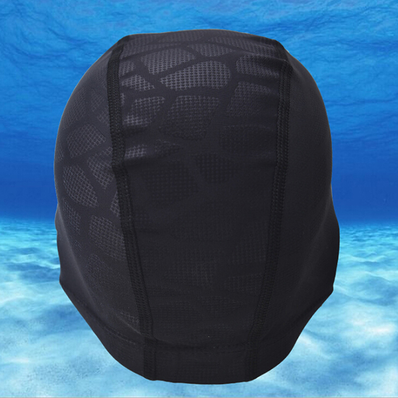 Elastic Swimming Cap Waterproof Fabric Protect Ears Long Hair Sports Swim Pool Hat Shark Flexible Swimming Cap For Men Women