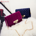 RIEZMAN Velvet Winter Crossbody Bags Women Zipper Clutch Bag Luxury Handbags Female Bags Designer Evening Bags Bolsas Feminina