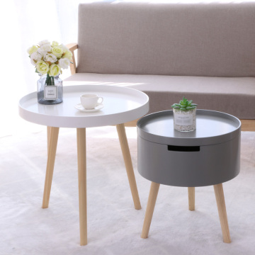 NEW Balcony Small Coffee Table Combination Nordic Wooden Round Table Sofa Side Table Small Apartment Bedroom Dining Table Desk
