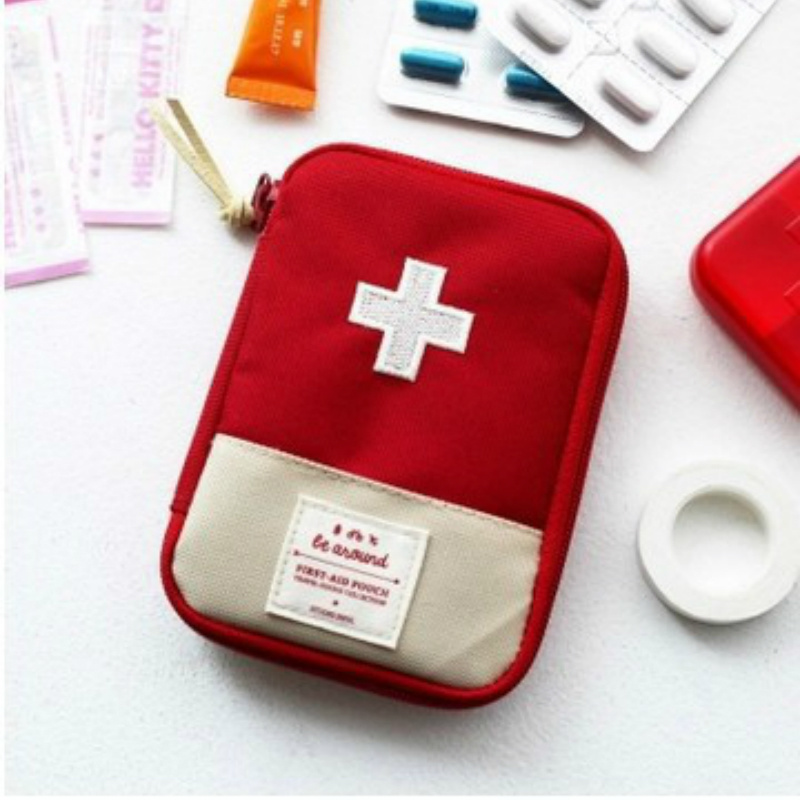 Mini Outdoor First Aid Kit Bag Portable Travel Medicine Package Emergency Kit Small Medicine Divider Storage Organizer Camping