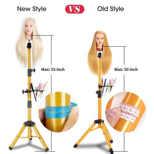 Luxurious Gold Wig Stand Tripod With Multi-functional Tray Supplier, Supply Various Luxurious Gold Wig Stand Tripod With Multi-functional Tray of High Quality